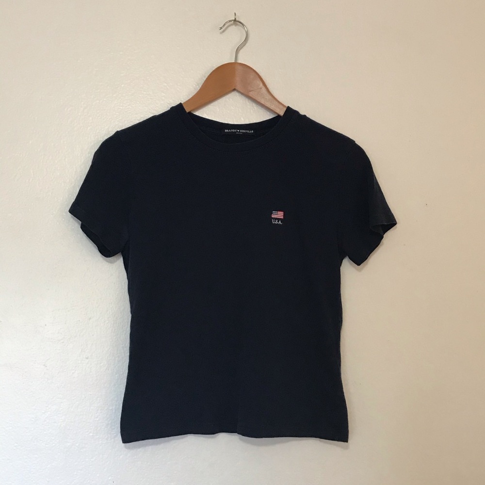 brandy melville usa embroidered tee